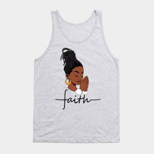 Woman of Faith, Black Woman, locs Tank Top